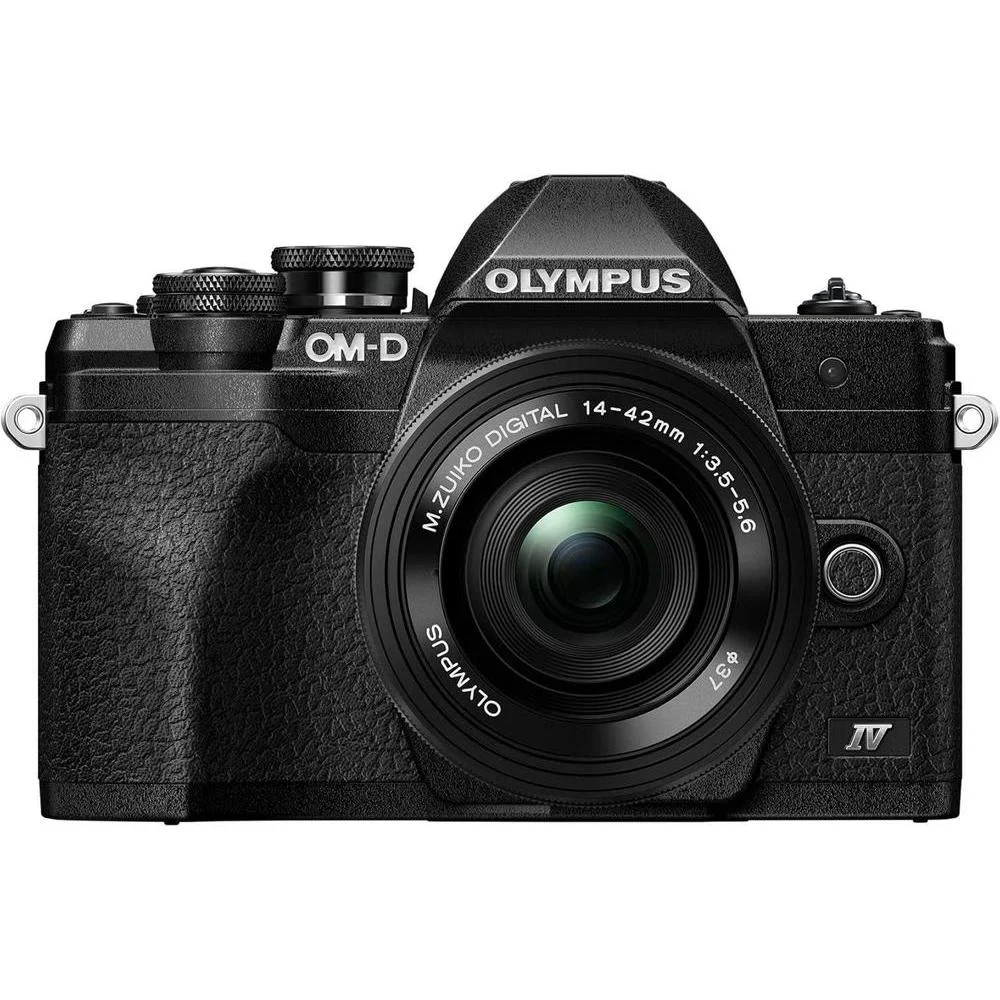Cámara Digital OM System Olympus E-M10 Mark IV Negra con Lente 14-42mm