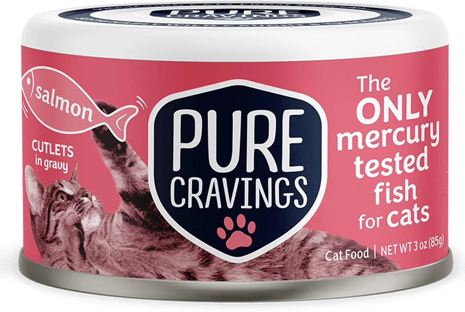 Alimento húmedo para gatos Pure Cravings Salmón en Salsa, pack de 12 latas