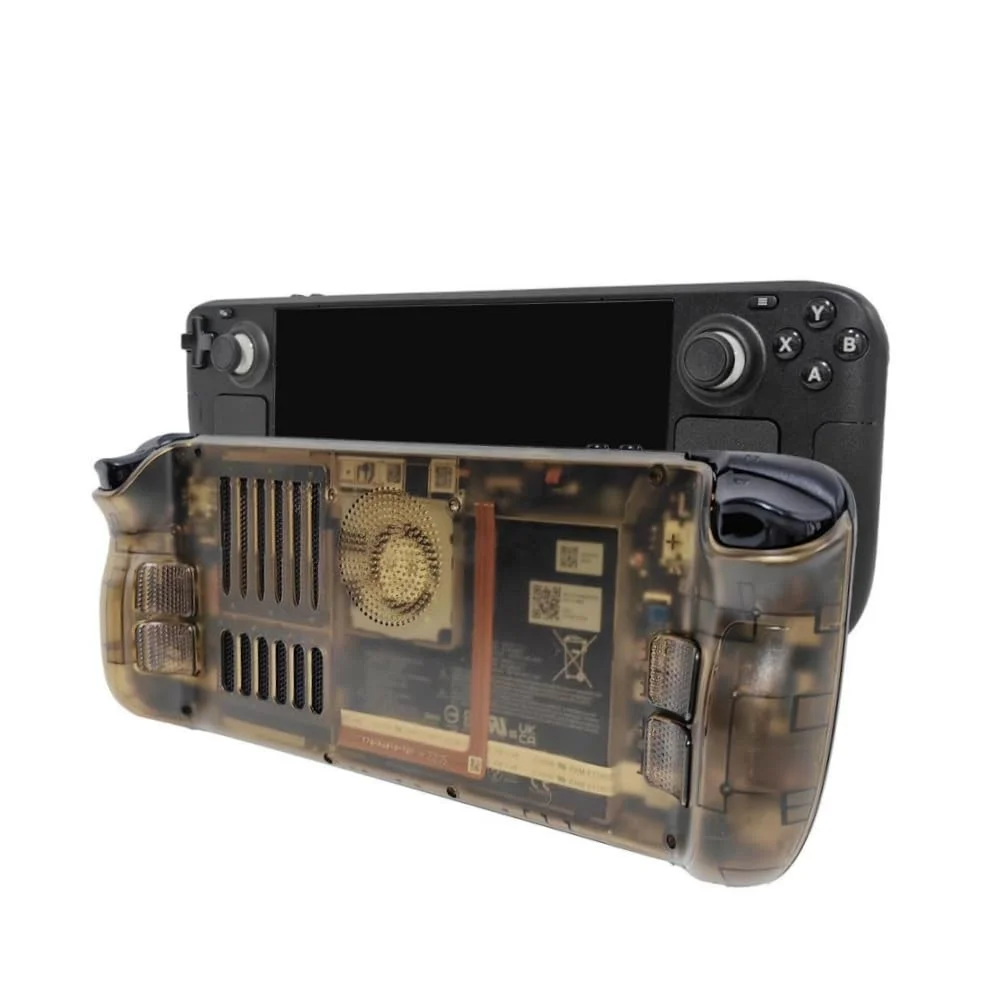 Placa trasera transparente de reemplazo Hzxkqmil para Steam Deck y Steam Deck OLED