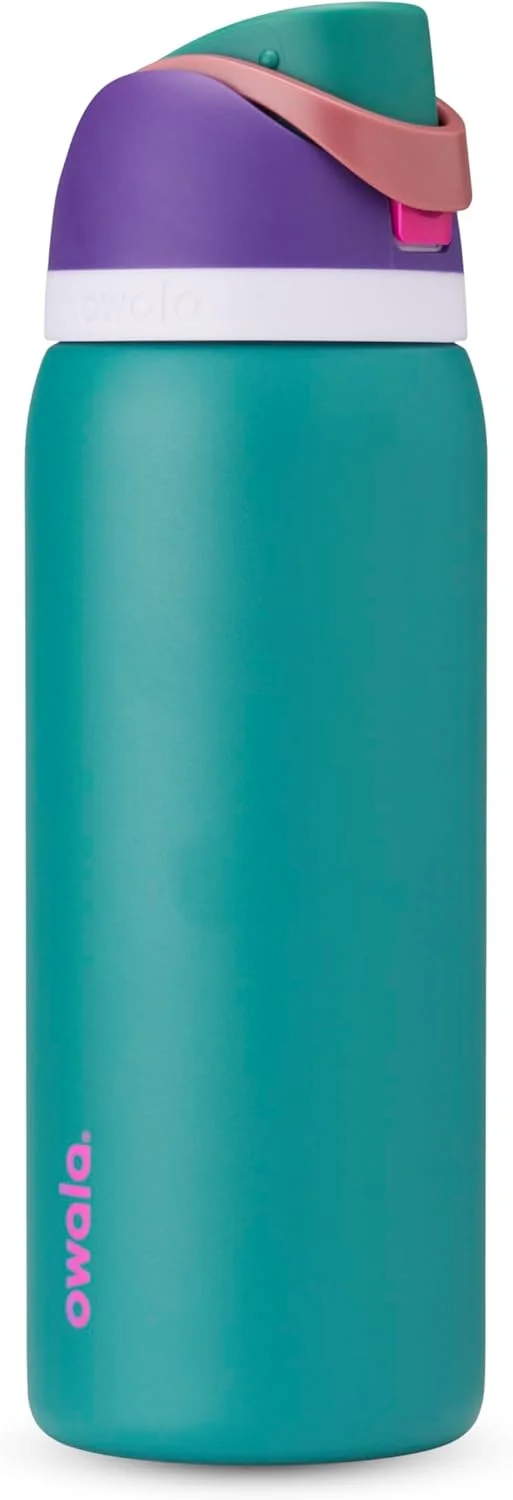 Botella de agua Owala FreeSip acero inoxidable 32 oz 80s Ski Slopes