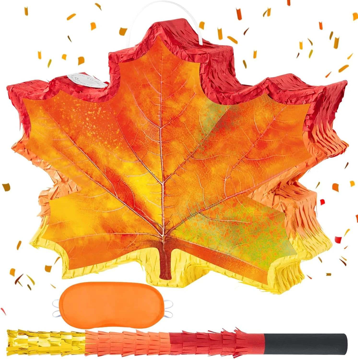 Piñata hoja de arce acuarela 16.5 pulgadas para Thanksgiving