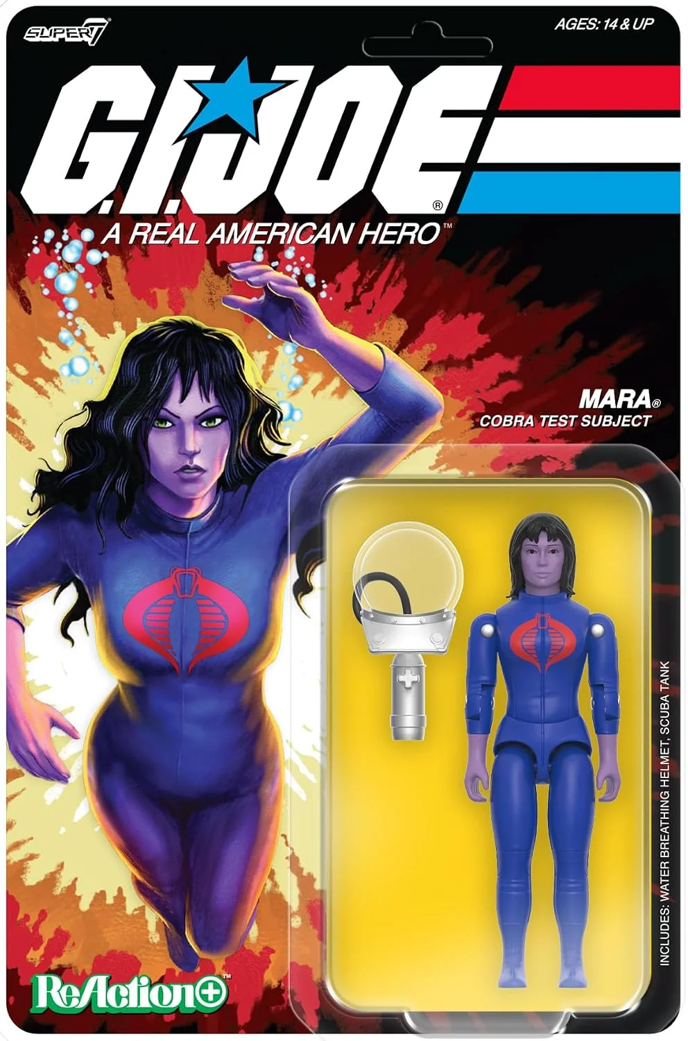 Figura de acción Super7 Reaction+ G.I. Joe Mara 3.75 pulgadas