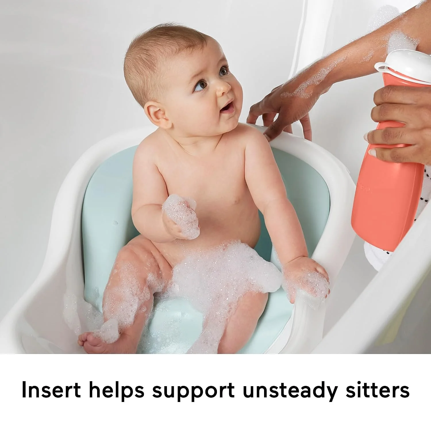 Fisher-Price Sling N Seat 4 en 1 Bañera para Bebé con 2 Juguetes Summer Blossoms