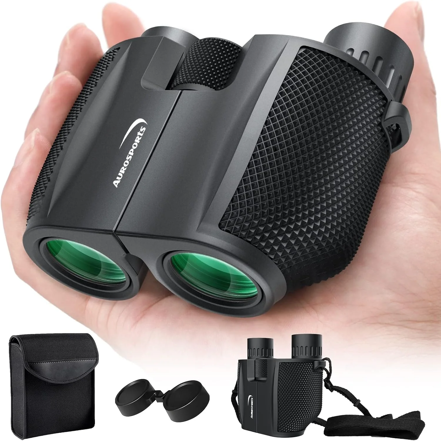 Binoculares Aurosports 10x25 compactos para observación de aves y viajes
