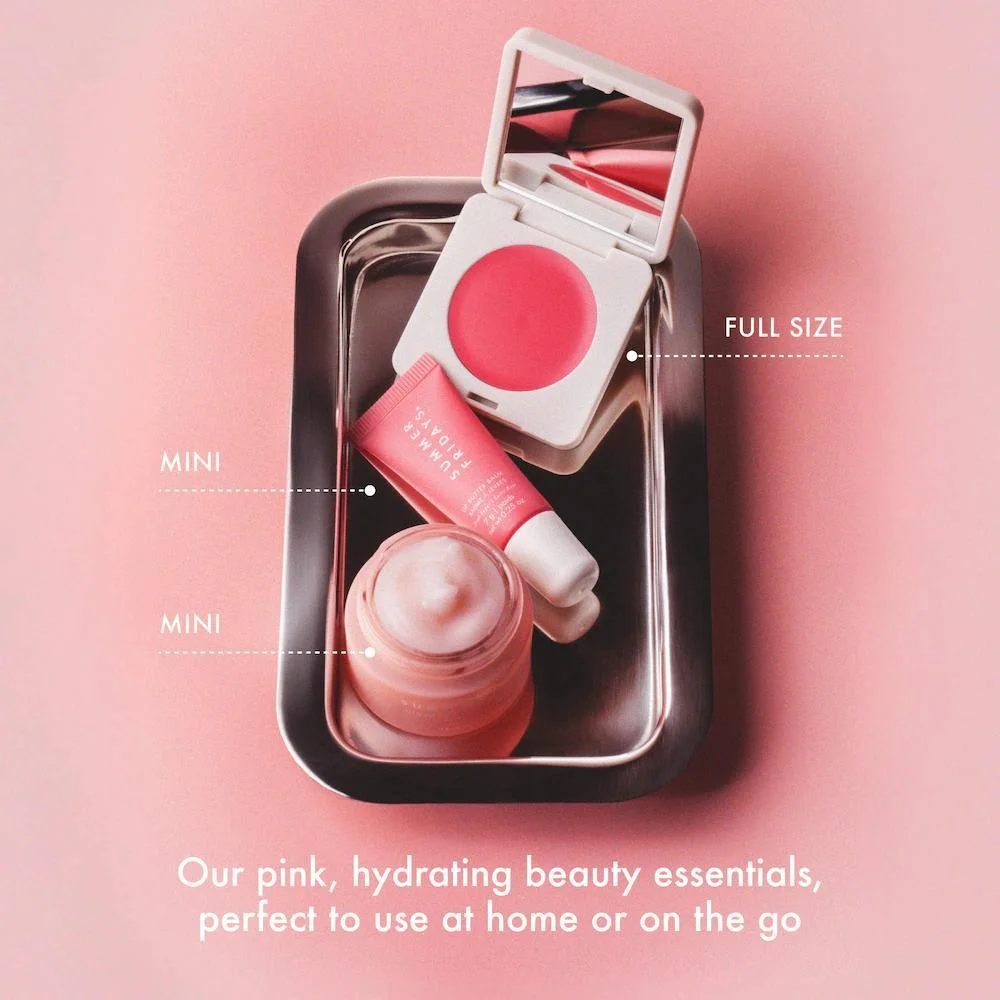 The Dewy Pink Set con Mini Lip Butter Balm en Pink Sugar