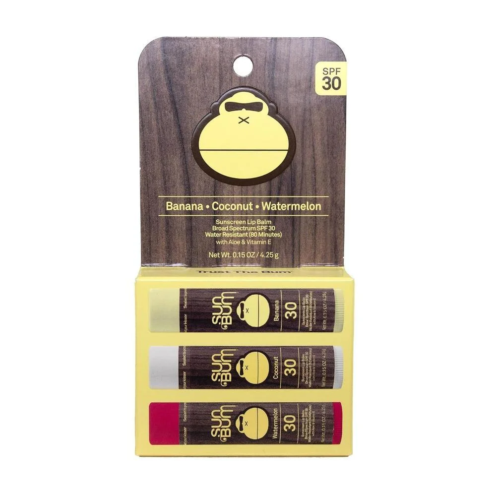 Sun Bum Bálsamo Labial SPF 30 Pack de Sabores Surtidos