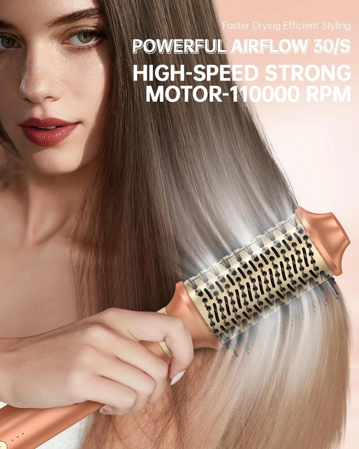 webeauty [Dual Voltage] webeauty 6 in 1 Hot Air Styler, High-Speed Negative Ionic Hair Dryer with Auto Curlers, Professional Blow Dryer Brush, Diffuser, Volumizer Multiple Styling, No Heat Damage