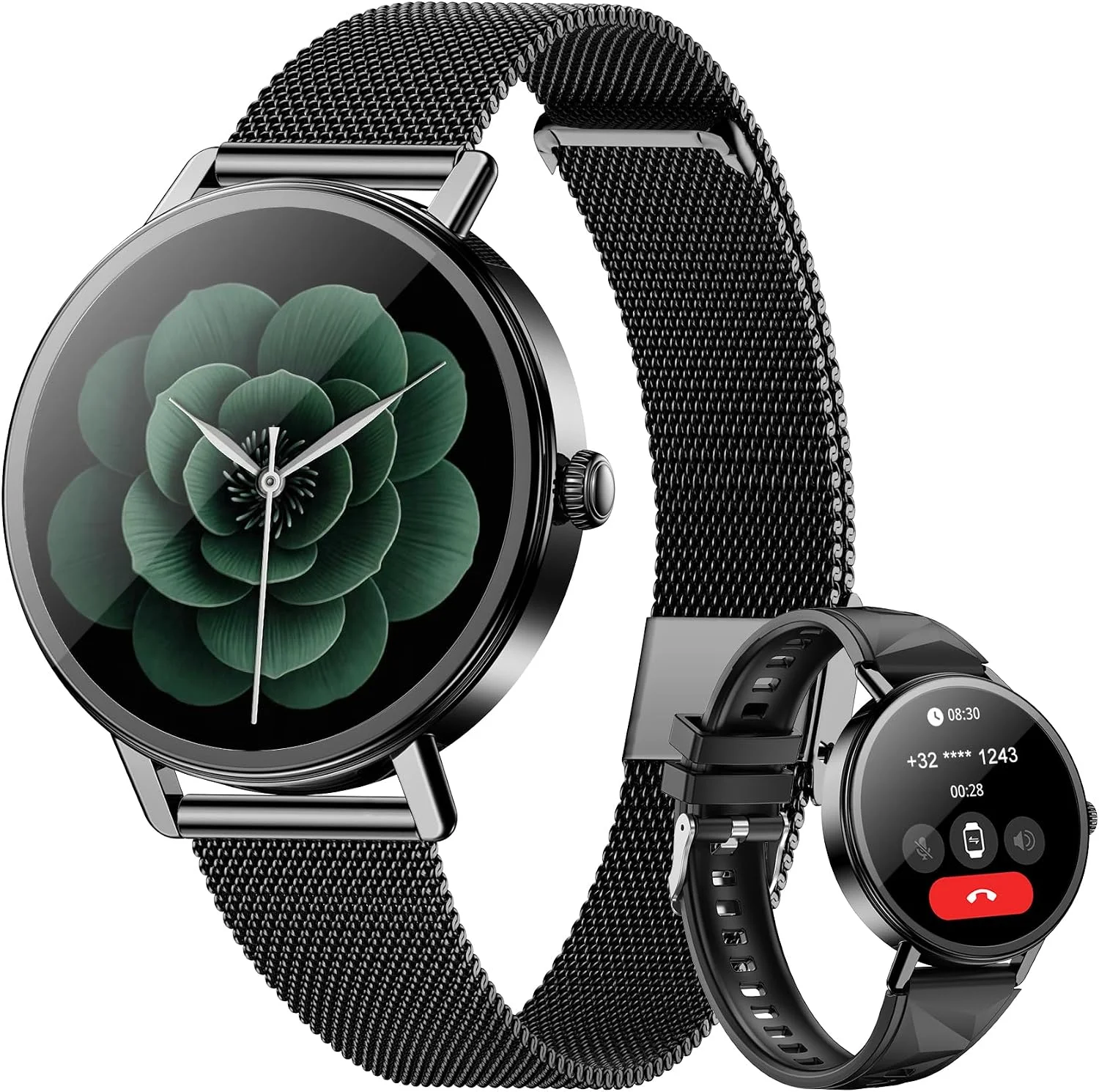 Smartwatch Blackview para mujer 1.26" HD con llamadas, monitor de salud y 100+ modos deportivos
