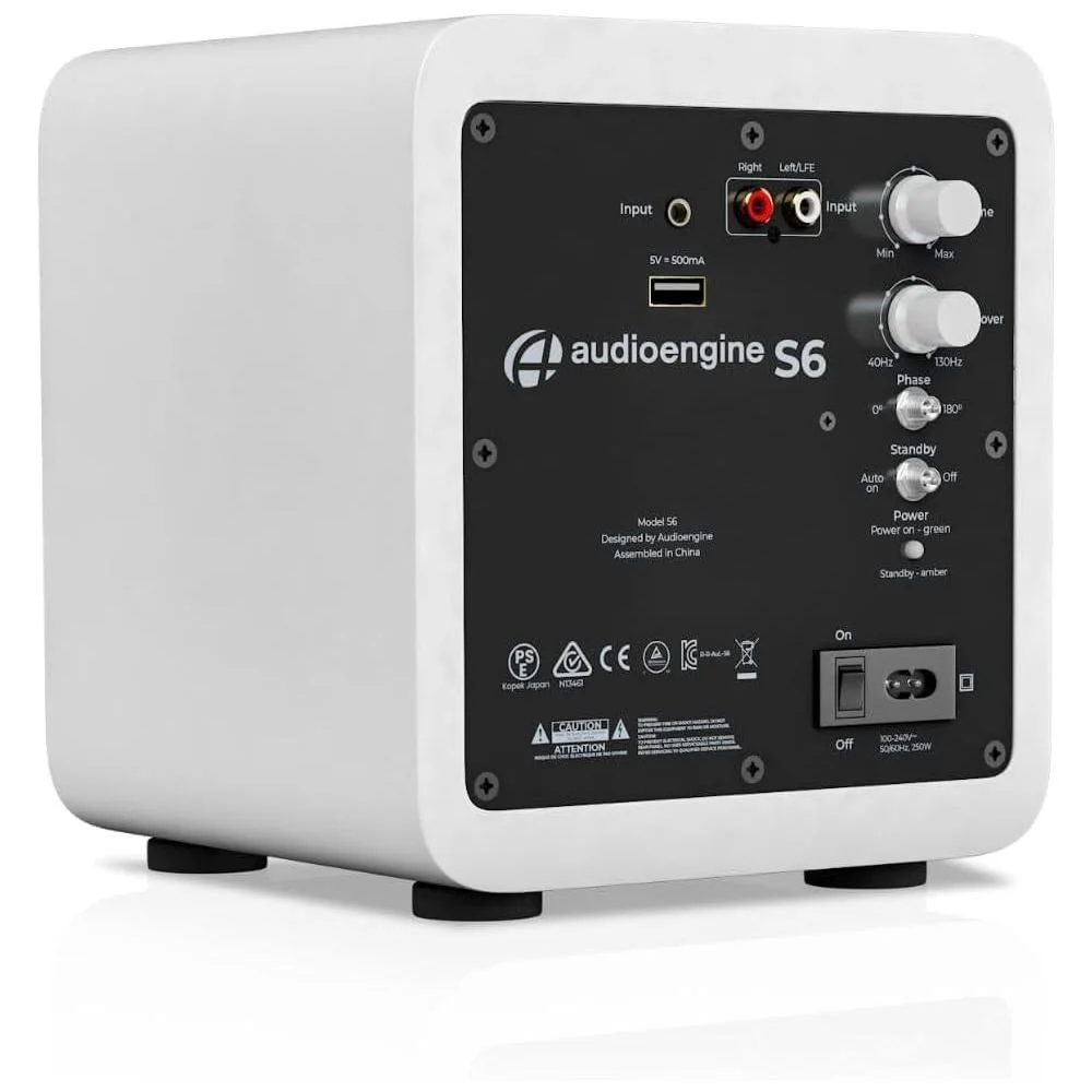 Subwoofer Audioengine S6 para escritorio, bajos potentes ideal para apartamentos, oficinas y juegos