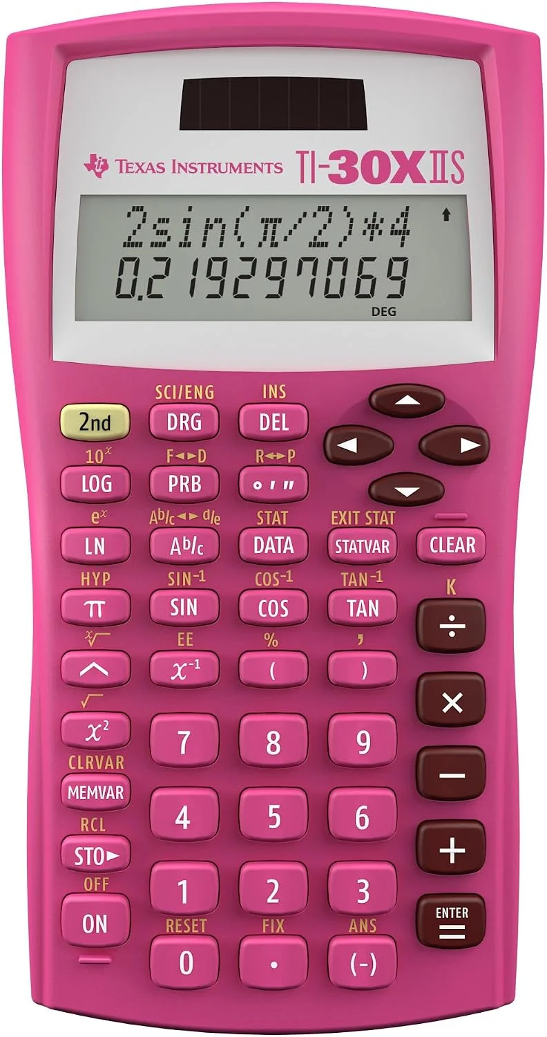 Calculadora científica Texas Instruments TI-30X IIS pantalla dual rosa