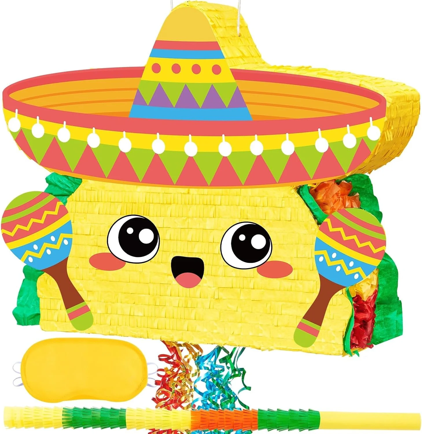 Piñata Taco Grande WERNNSAI 21 pulgadas Decoración Fiesta Mexicana