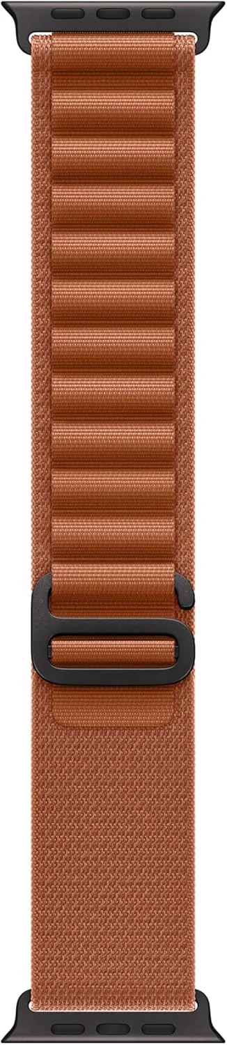 Apple Watch Band - Alpine Loop - 49mm - Terra Cotta - Medium - Black Titanium Finish