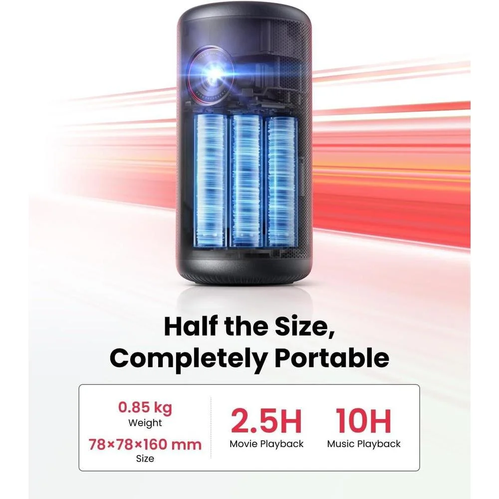 Proyector portátil NEBULA Capsule 3 con Netflix y Dolby Digital, imagen 1080p y batería de larga duración