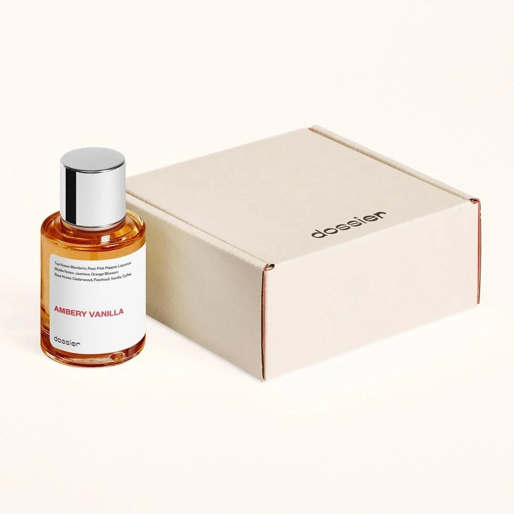 Dossier - Fragancia Ambery Vanilla Eau de Parfum Inspirada en Black Opium de YSL Larga Duración para Mujer