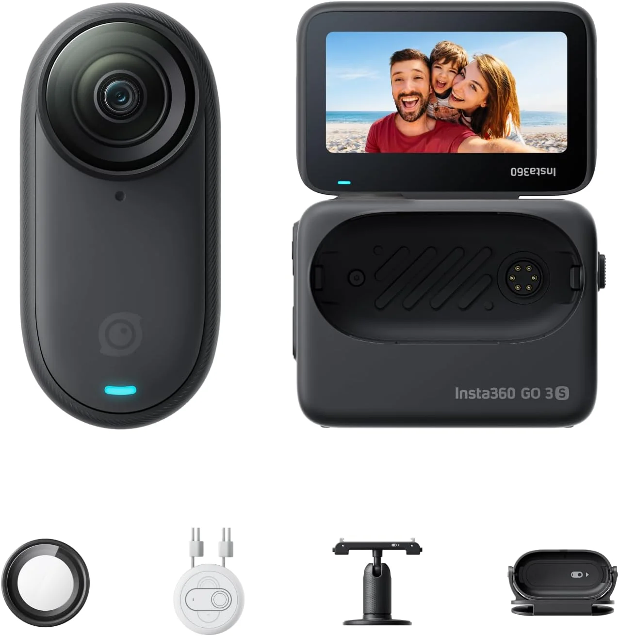 Cámara de Vídeo Deportiva Insta360 GO 3S 64GB Negro 4K
