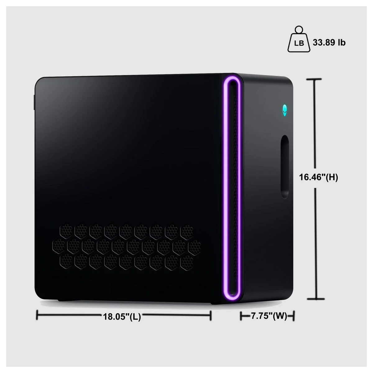 Dell Alienware Aurora ACT1250 Gaming Desktop con Intel 20-core, 64GB RAM, 4TB SSD, RTX 5080, Enfriador Líquido y Windows 11