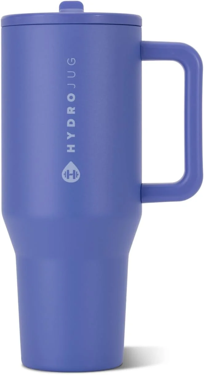 Vaso Tumbler HydroJug Traveler 32oz con Asa y Popote Berry Pop