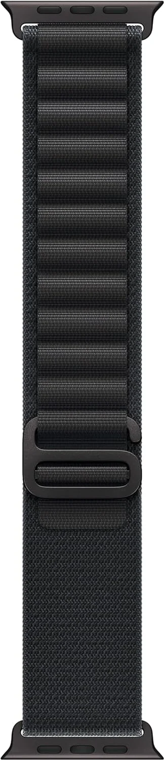 Apple Watch Band - Alpine Loop - 49mm - Black - Large - Black Titanium Finish