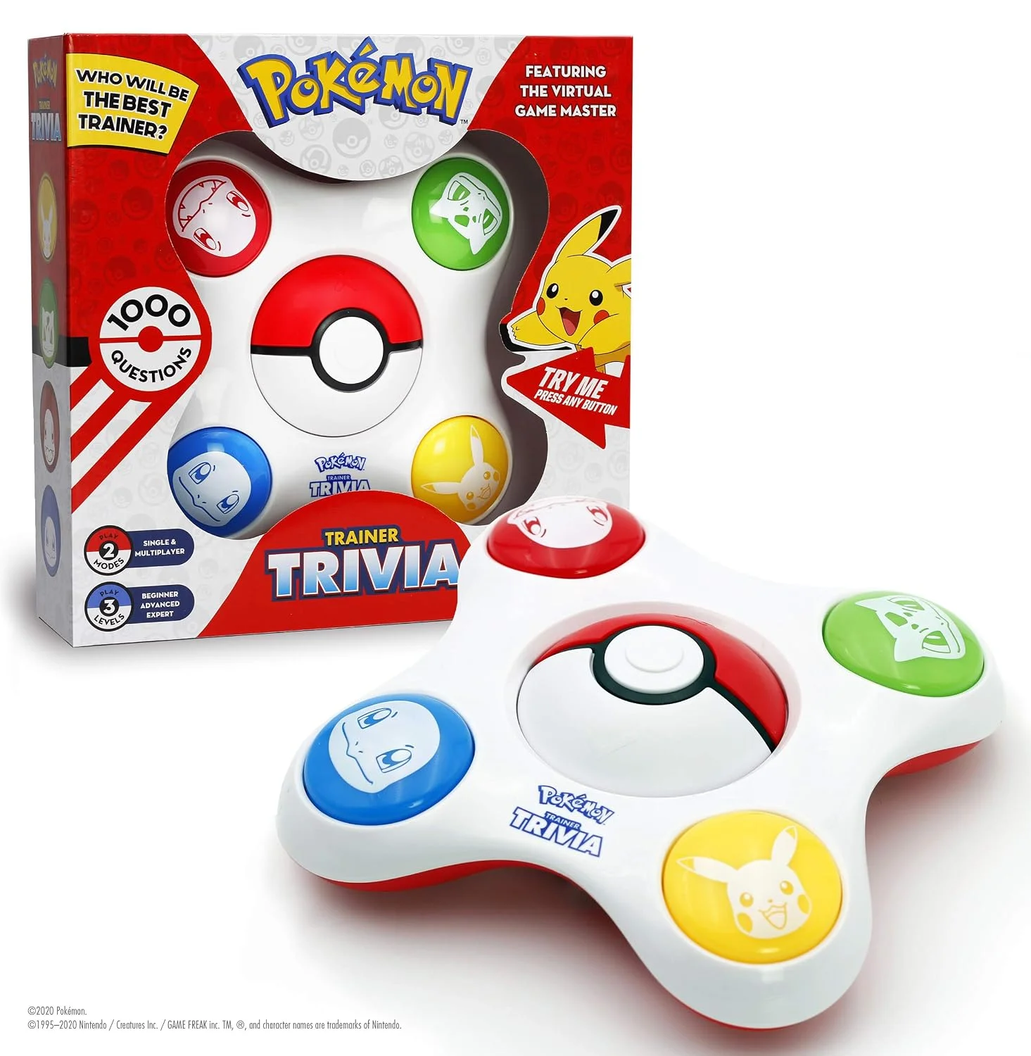 Juego de Mesa Pokémon Trainer Trivia con 1000 Preguntas