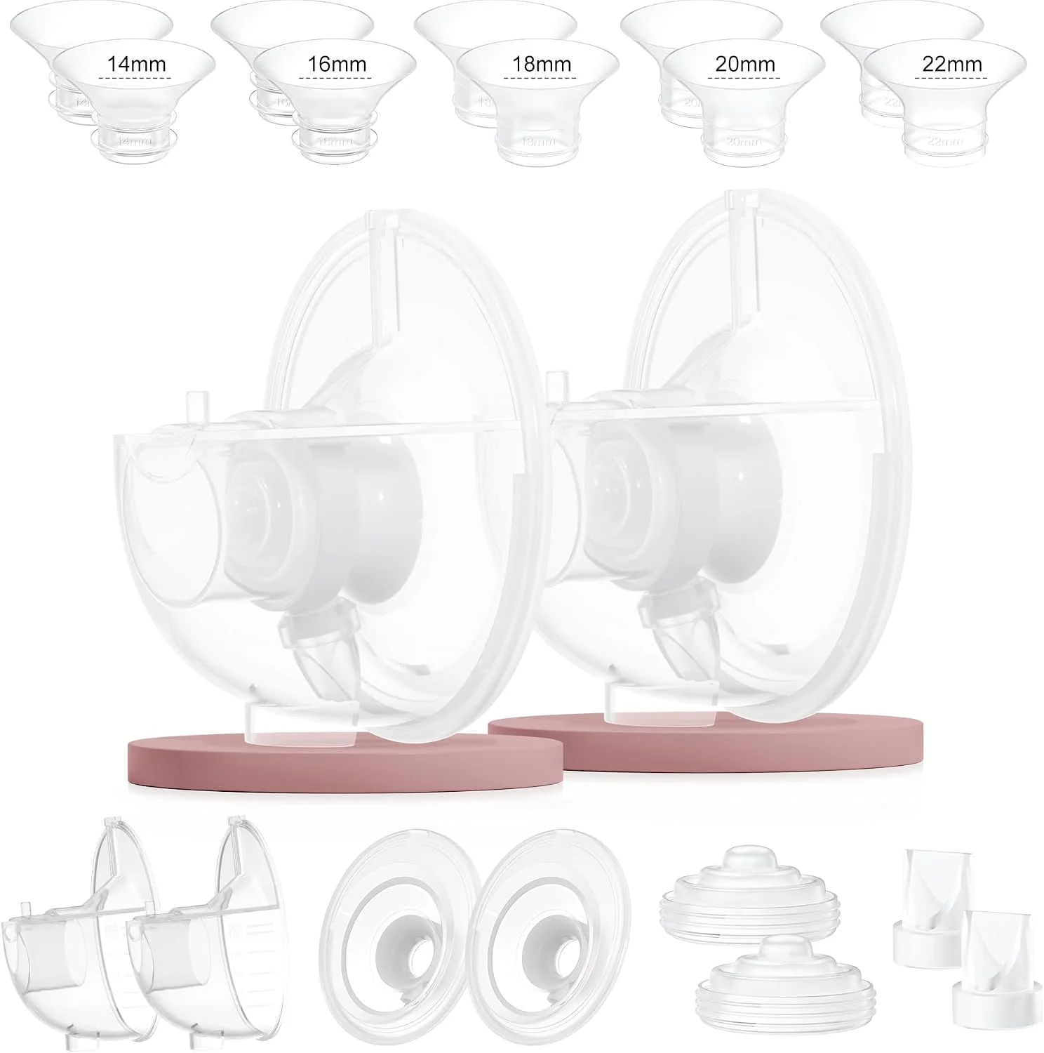 Repuestos para sacaleches Momcozy M5 Tovvild 2 colectores y 10 insertos de brida