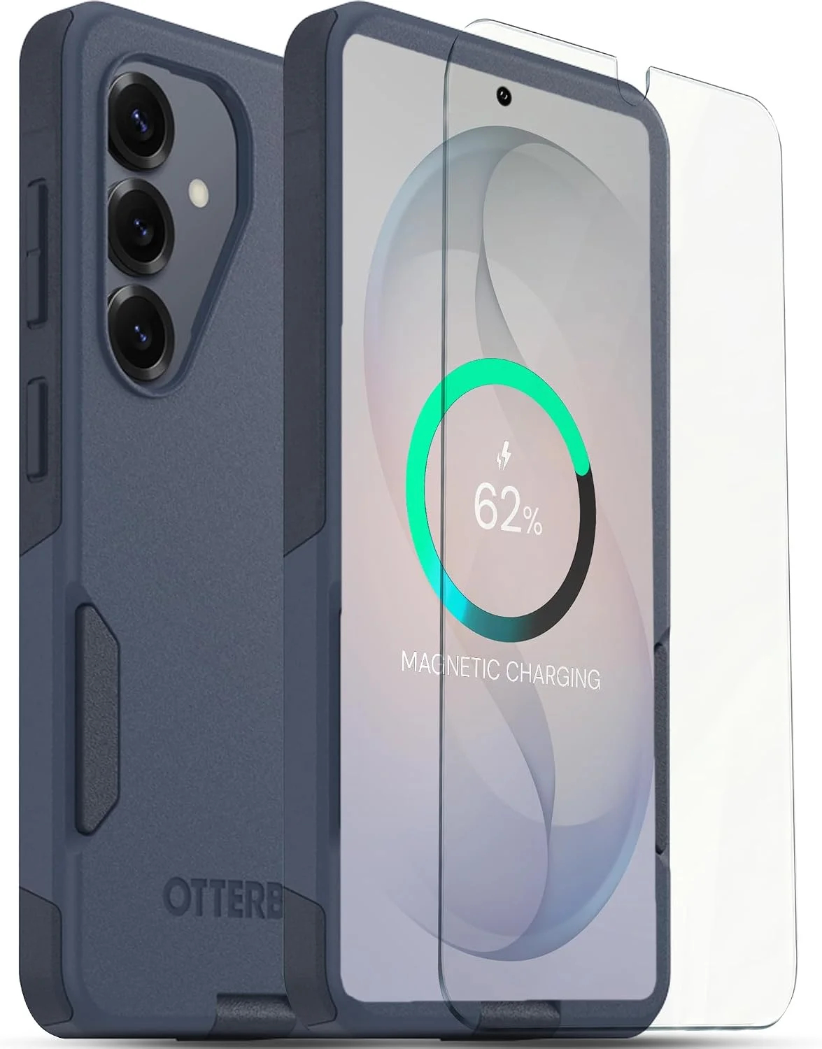 Funda OtterBox Commuter Series para Samsung Galaxy S26 con protector de pantalla azul