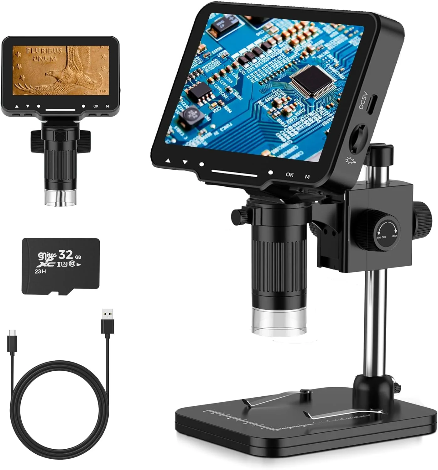 Microscopio Digital PalliPartners con Pantalla LCD 4.3 pulgadas y Aumento 1000X