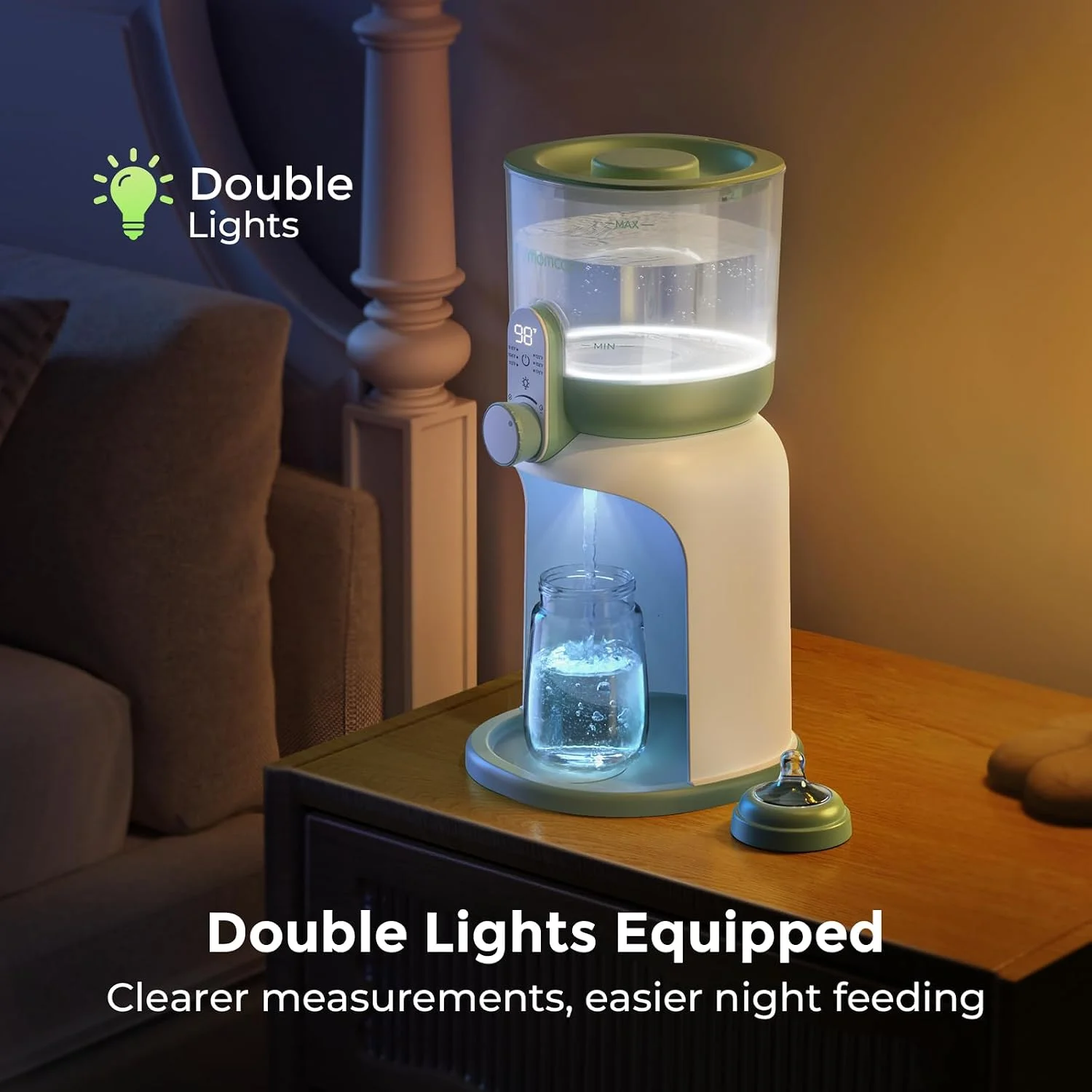 Momcozy Dispensador de Agua Caliente Instantáneo 57 oz para Fórmula