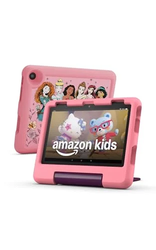 Amazon Fire HD 8 Kids tablet (newest model), ages 3-7. With bright 8" HD screen. Includes ad-free and exclusive content, parental controls and 13-hr battery, 32GB, Disney Princess