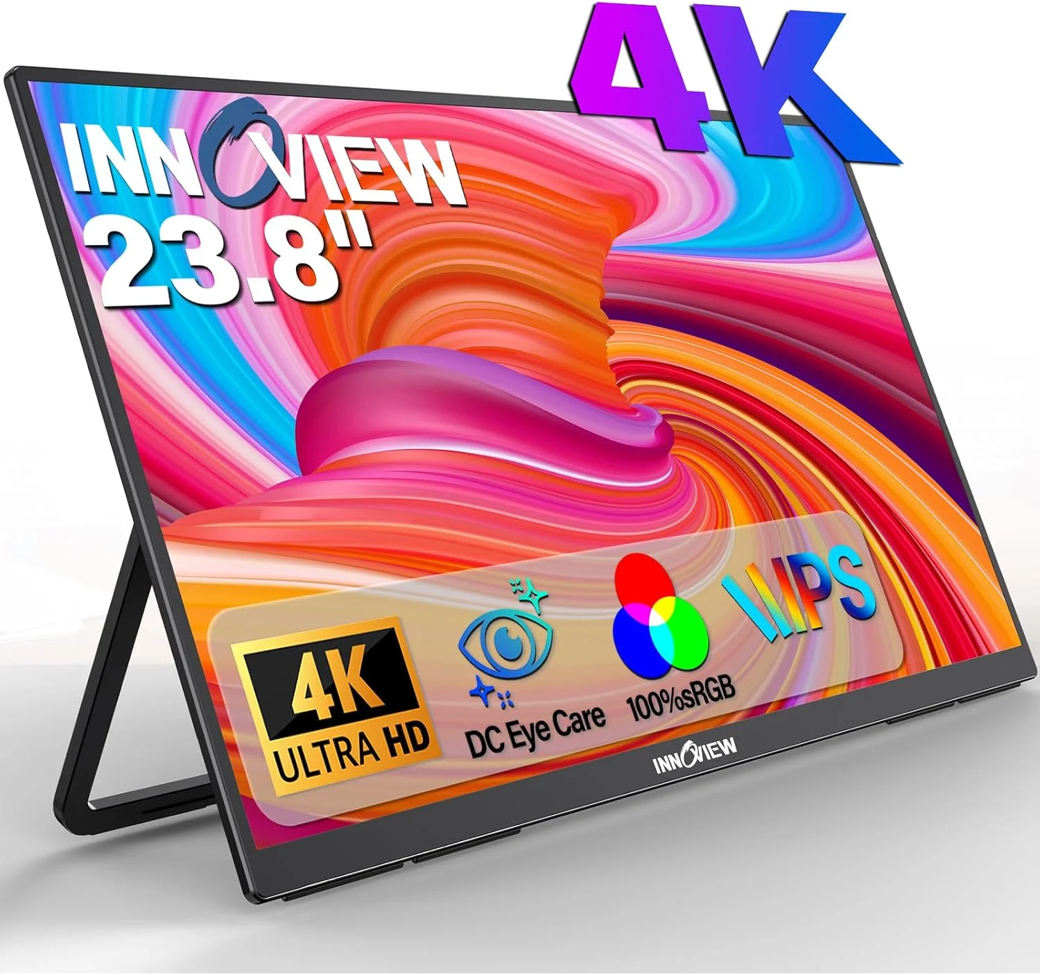 Monitor portátil InnoView 23.8 pulgadas 4K UHD 3840x2160 IPS