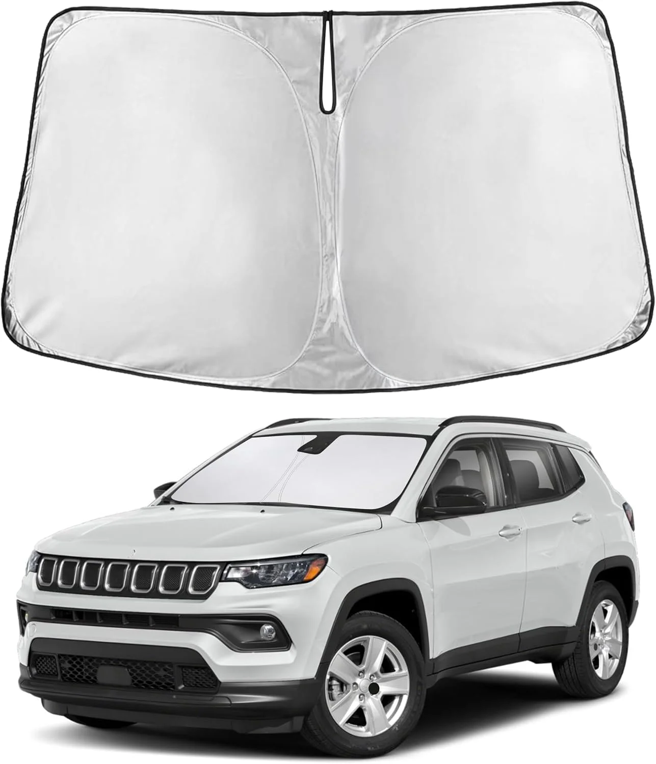 Parasol para parabrisas EcoNour compatible con Jeep Compass 2017-2025