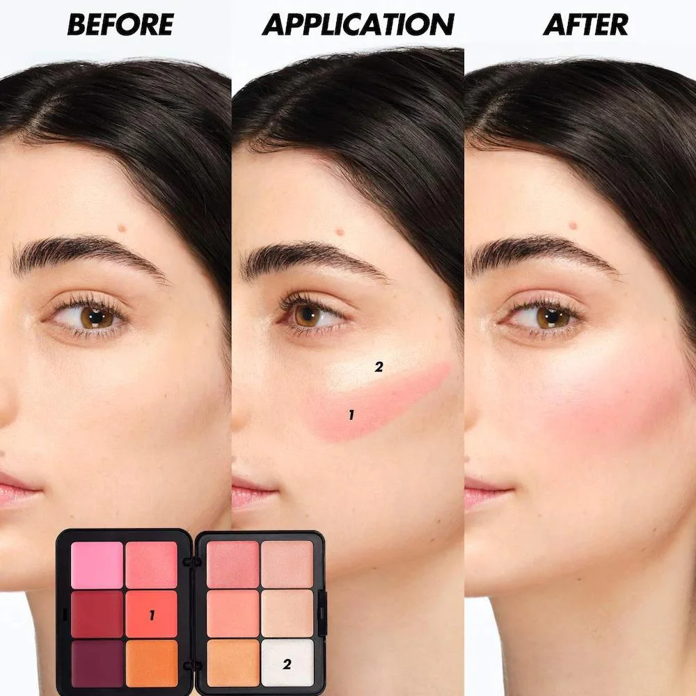 HD Skin Blush & Glow Paleta Facial en Crema de Larga Duración