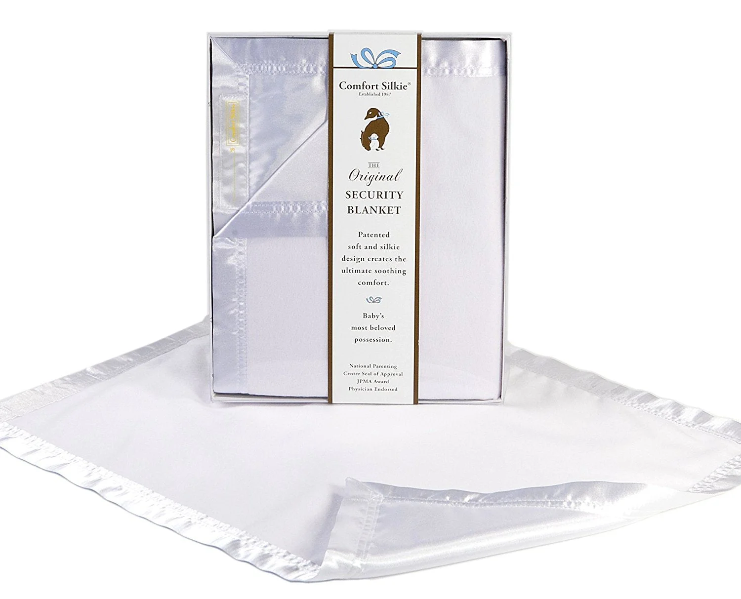 Manta de seguridad Comfort Silkie blanca 14x18 pulgadas