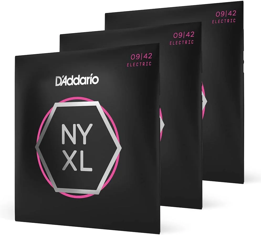 Cuerdas para guitarra eléctrica D'Addario NYXL 09-42, 3 juegos