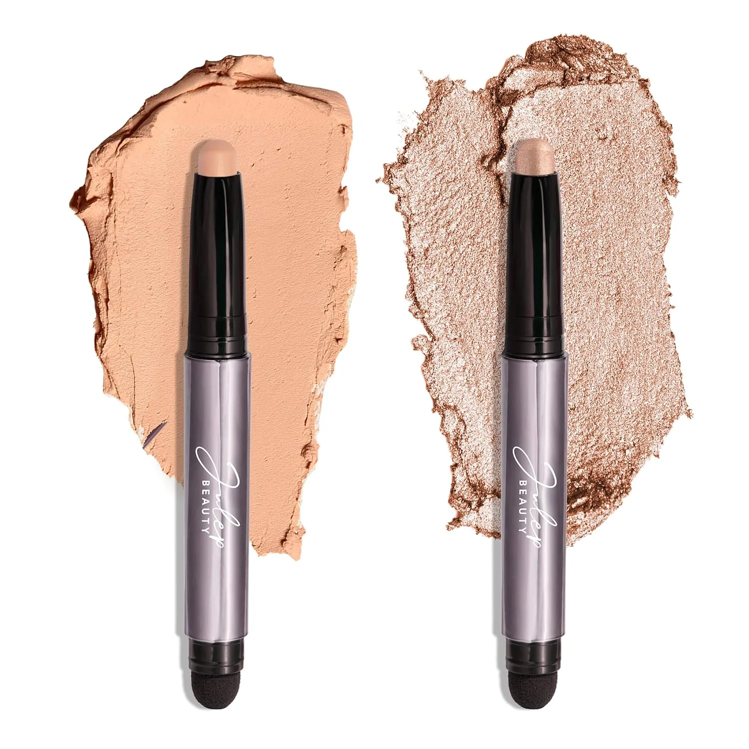 Dúo de sombras Julep Eyeshadow 101 Crema a Polvo Desert Matte y Champagne Shimmer