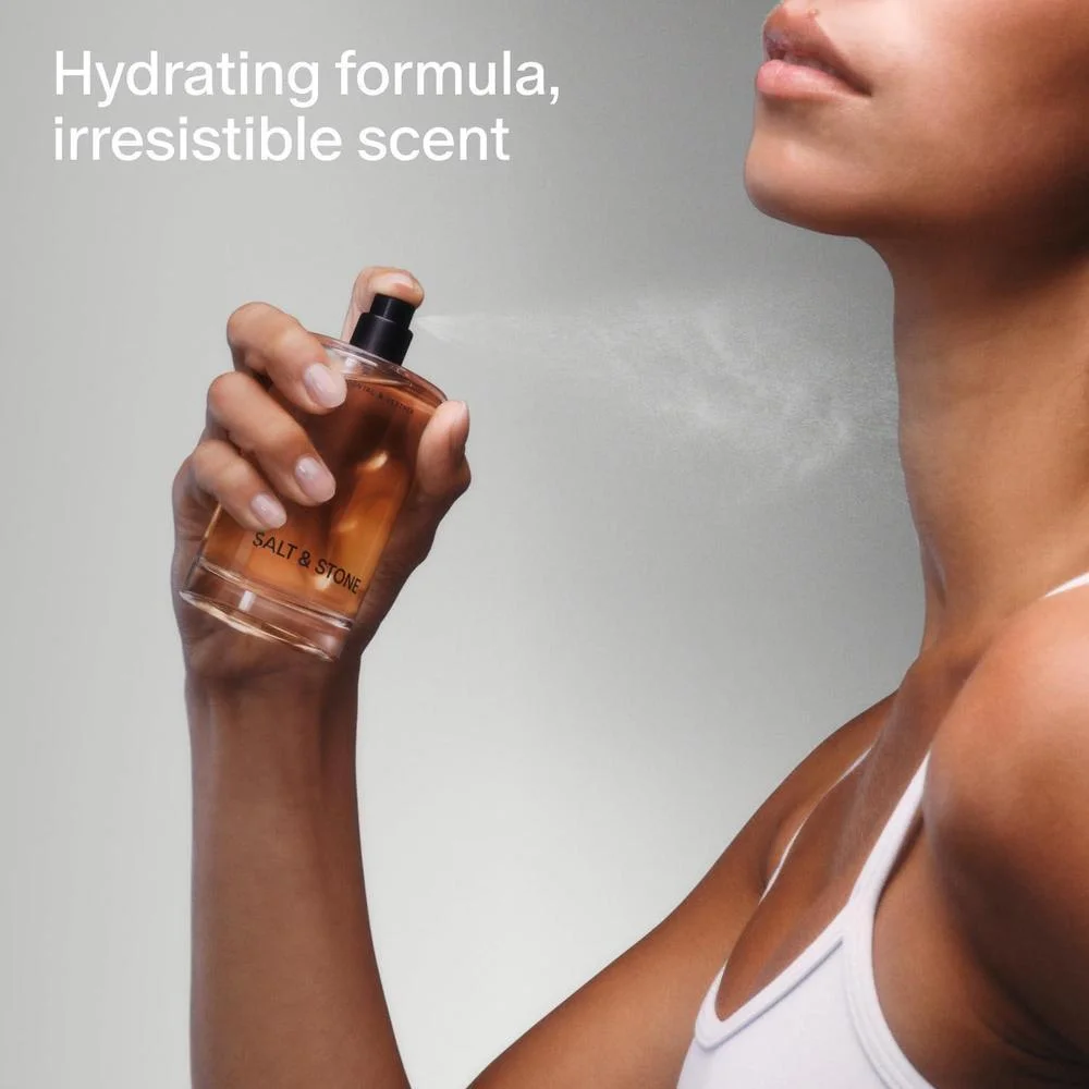 Salt & Stone Body Mist con aroma de azafrán y cedro, para cabello y cuerpo, hidratante, unisex, vegano y sin crueldad