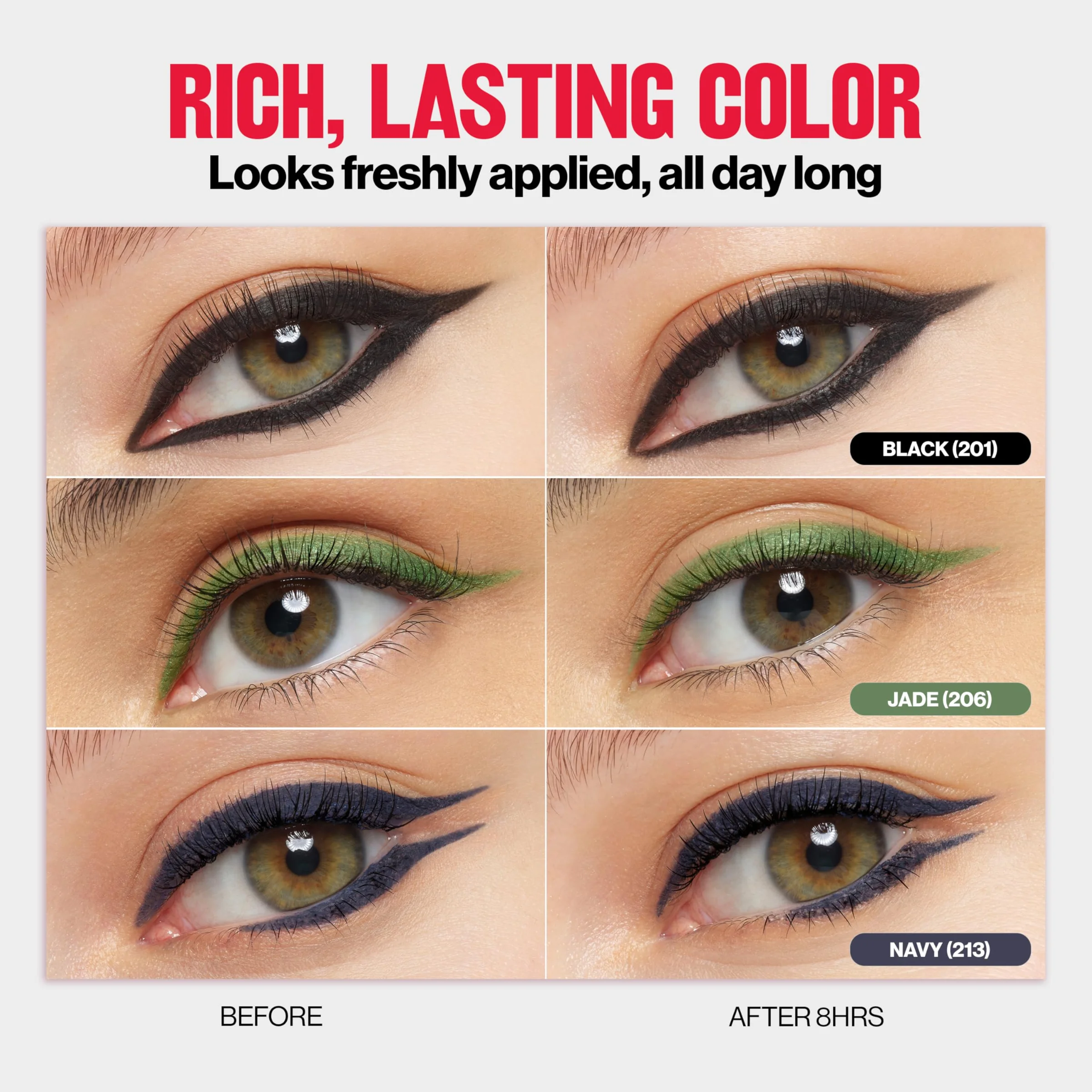 Revlon ColorStay Lápiz Delineador de Ojos Resistente al Agua, Anti-Manchas, Larga Duración, Acabado Mate, 202 Black Brown