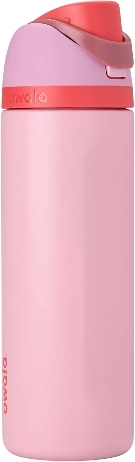 Botella de agua Owala FreeSip acero inoxidable 24 oz Angel Food Cake