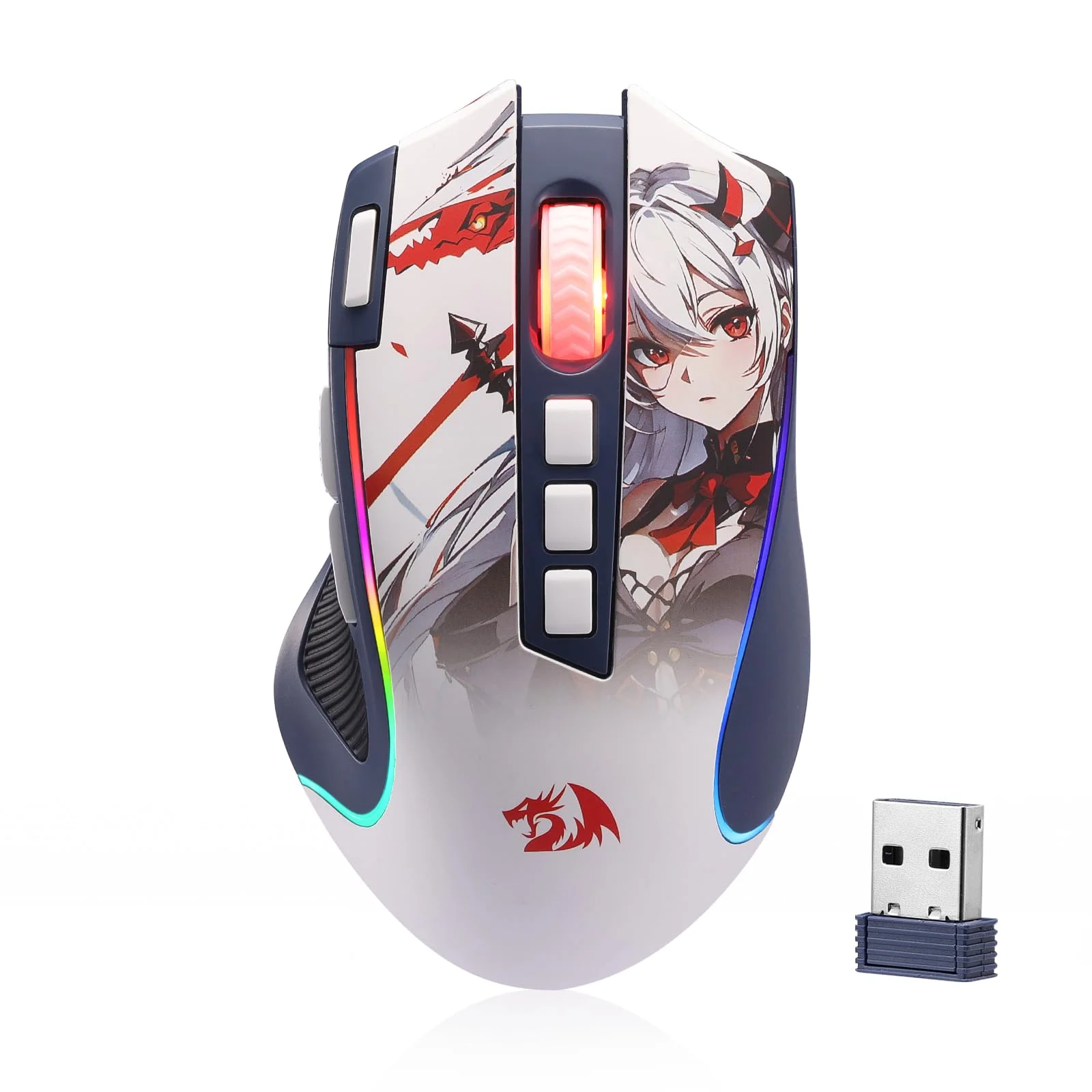 Mouse Gamer Redragon M612AK PRO Wireless 8000 DPI con Botones Remapeables