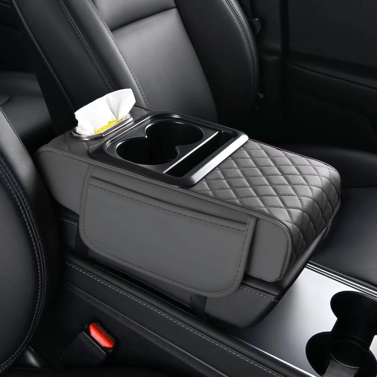 Funda para consola central 5 en 1 Hyundai Santa Fe gris