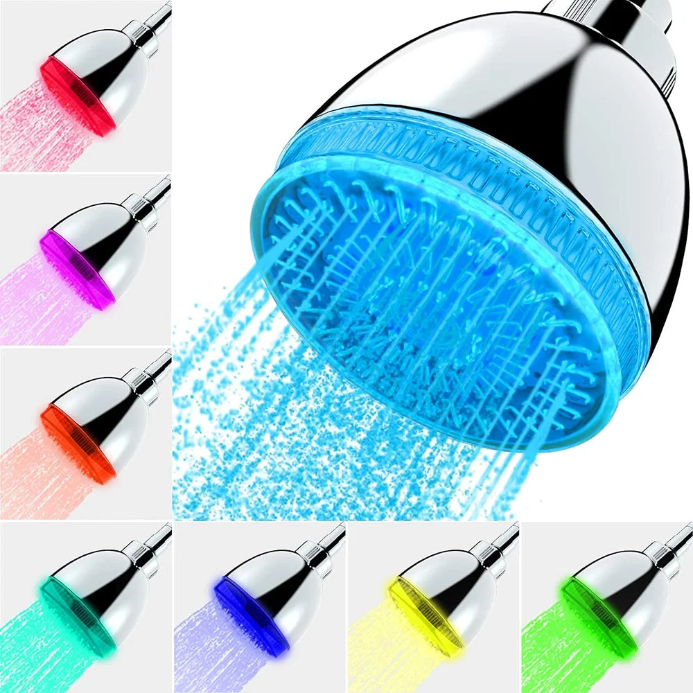 Cabezal de Ducha LED con Luz de Flash de 7 Colores
