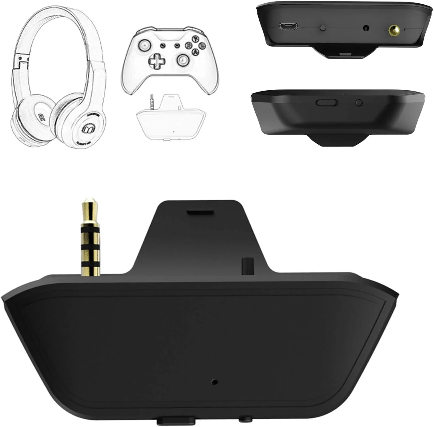 Uberwith Bluetooth Transmitter Dongle for Xbox Controllers - Stereo Audio Adapter Compatible with Wireless Headphones, Speakers, Airpods - Low Latency