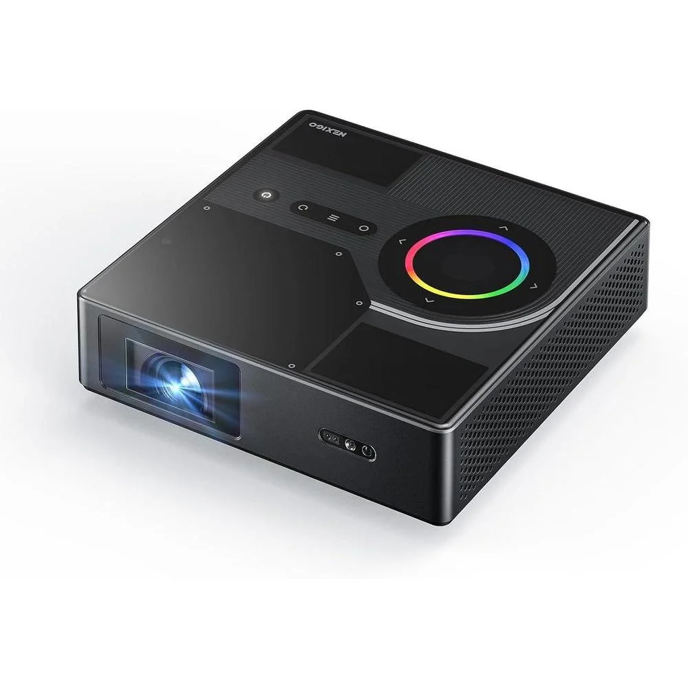 Proyector láser portátil NexiGo Nova Mini, Google TV, Netflix, 1080p FHD, contraste 15000:1 SAE, 3D, autoajuste, Dolby 8W