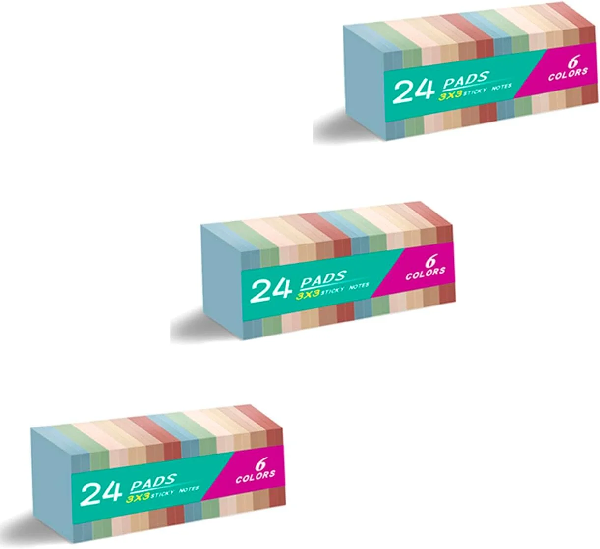 Notas adhesivas Vanpad 3x3 pulgadas colores vintage 72 pads