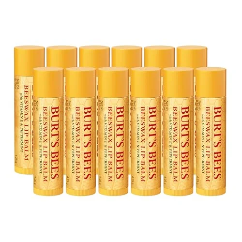 Burt's Bees Lip Balm, Original Beeswax, 0.15 oz., 12 Tubes