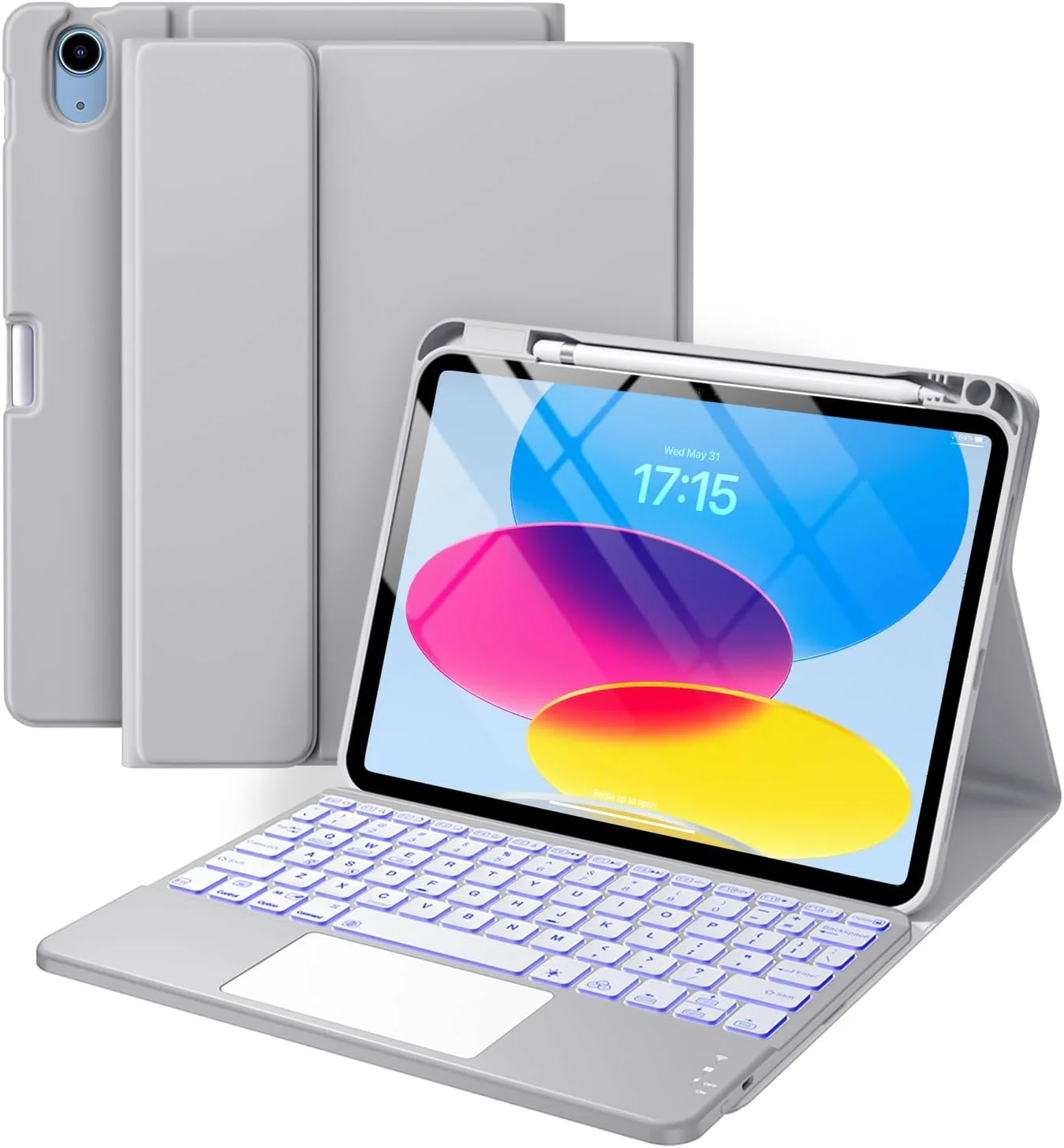 Case Harvopu para iPad A16 11.ª generación y iPad 10.ª generación con teclado magnético