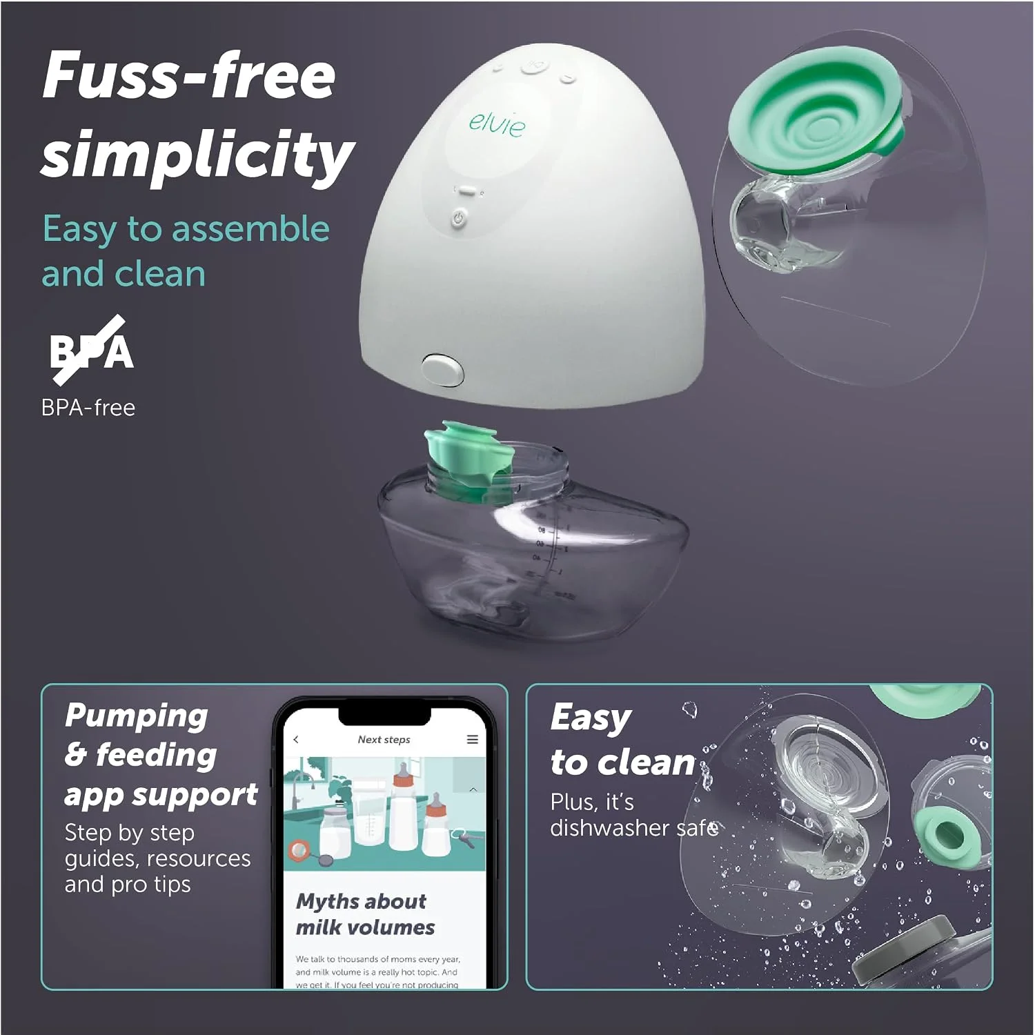 Elvie Double Extractor de Leche Manos Libres Doble con App