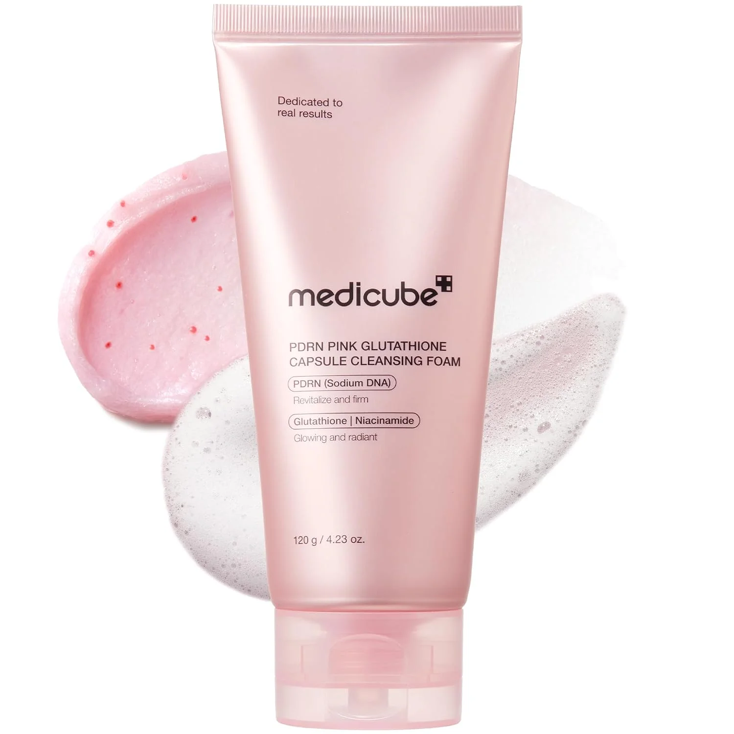 Limpiador Facial medicube PDRN Pink Glutathione Capsule Foam Cleanser