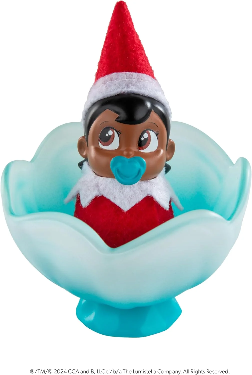 Muñeca Elf on the Shelf Frost Pips Mini Blooms bebé niña con ojos marrones
