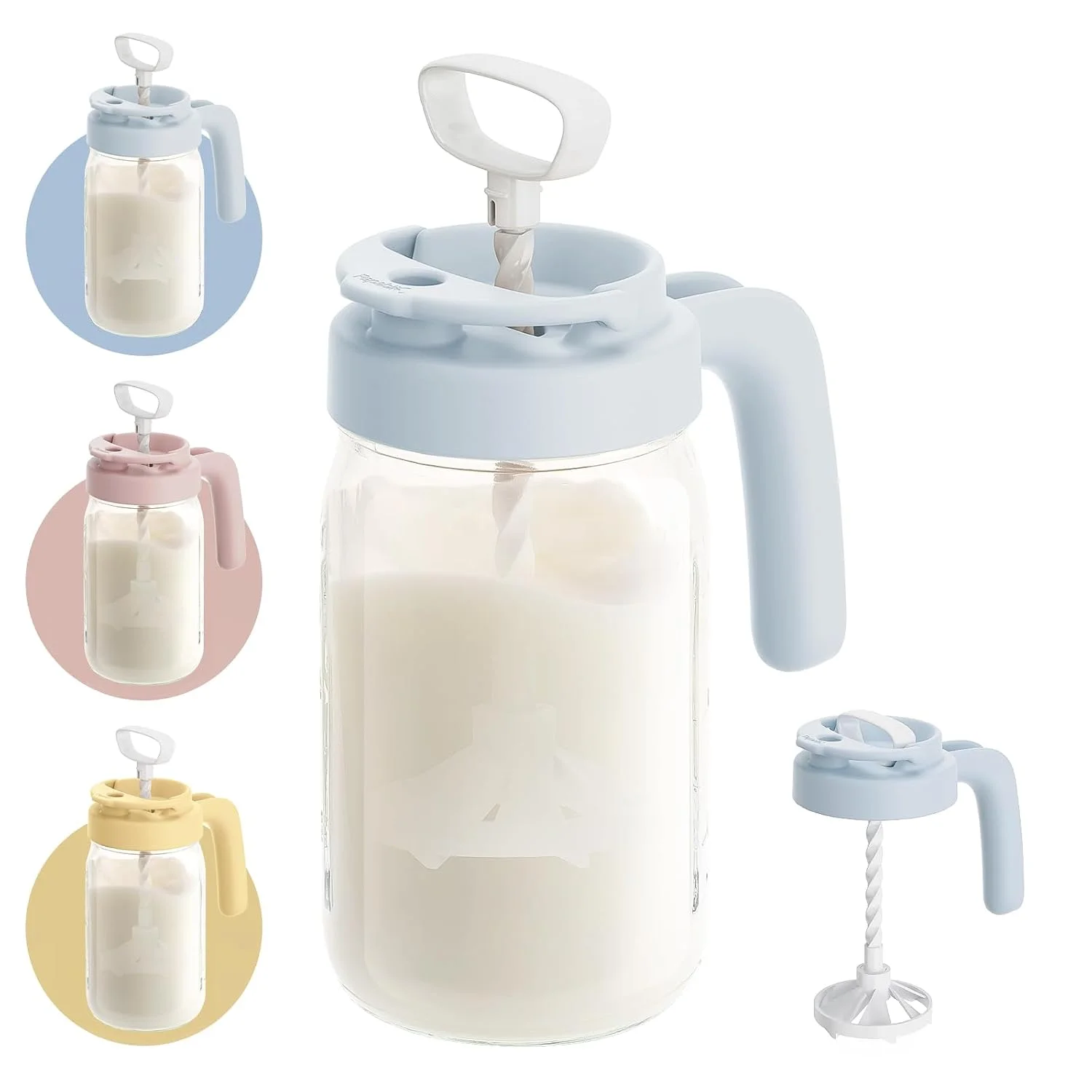 Papablic Jarra Mezcladora de Leche Materna y Fórmula Azul