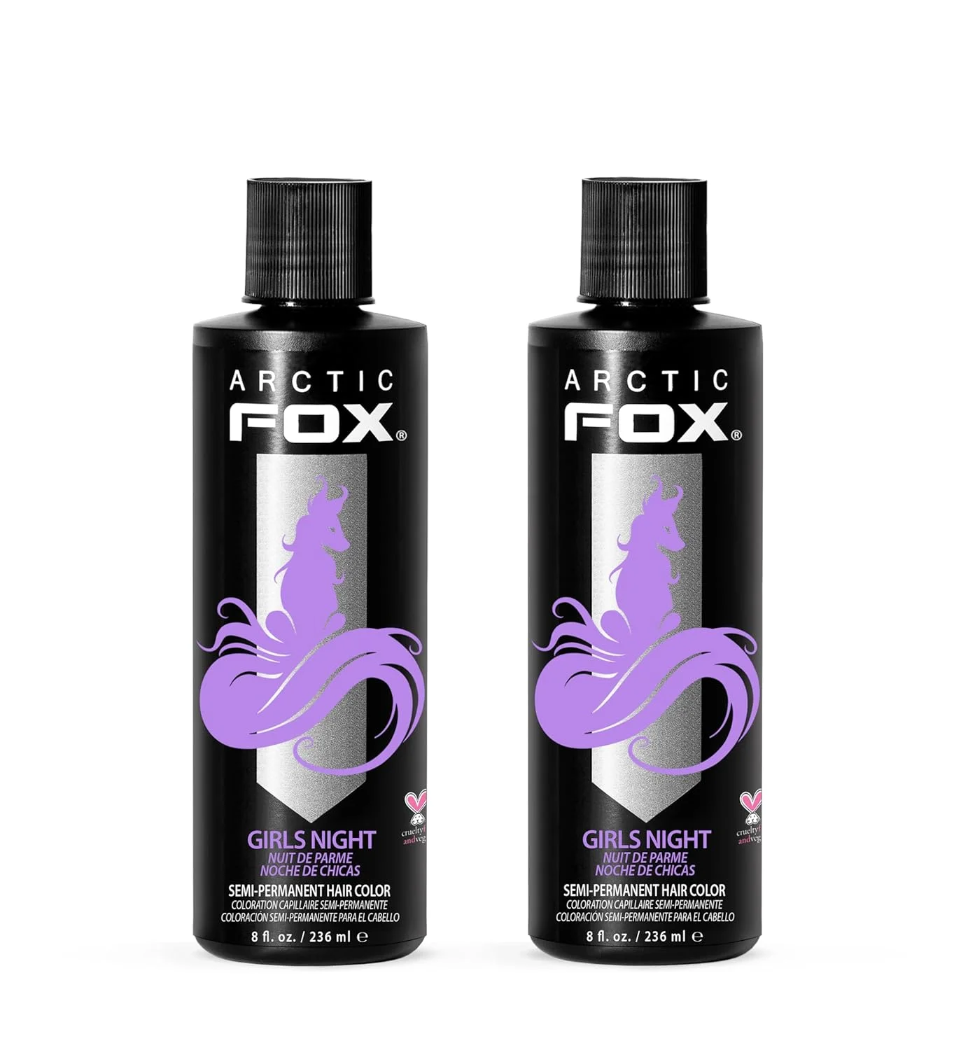 ARCTIC FOX Semi-Permanent Hair Dye Girls Night - Vegan - 2 x 8 oz